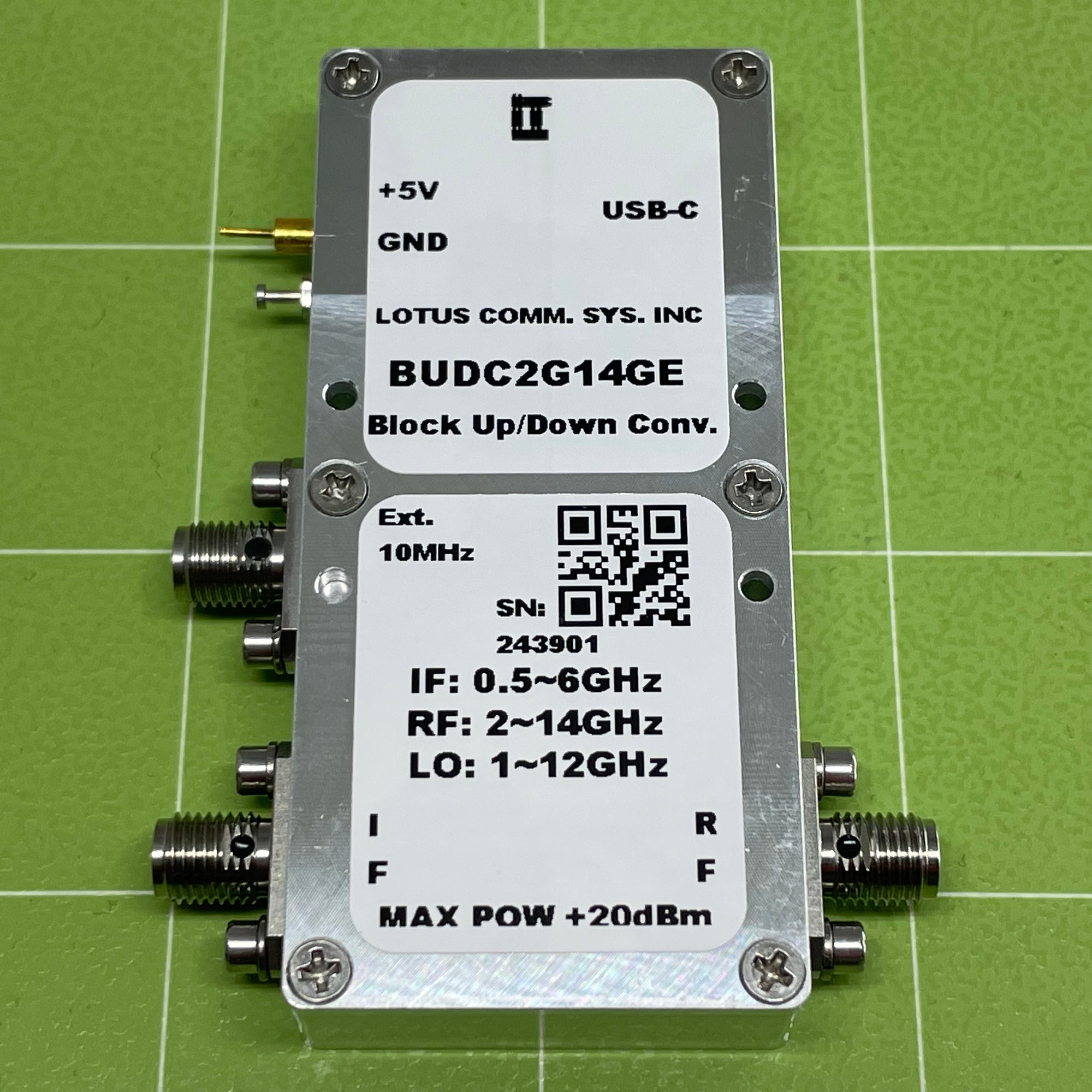 Software Defined Block Up/Down Converter 2G~14GHz w/ Ext. Ref.