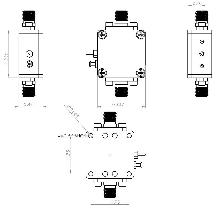 Bias Tee Broadband 10 MHz to 18 GHz (Max. 1A) 50V DC