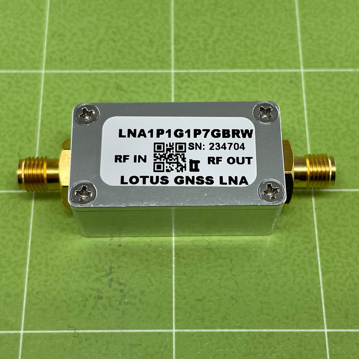 GPS/GNSS Low Noise Amplifier 0.6dB NF 1.1G-1.7GHz 29dB Gain 20dBm P1dB SMA EMI Shielded