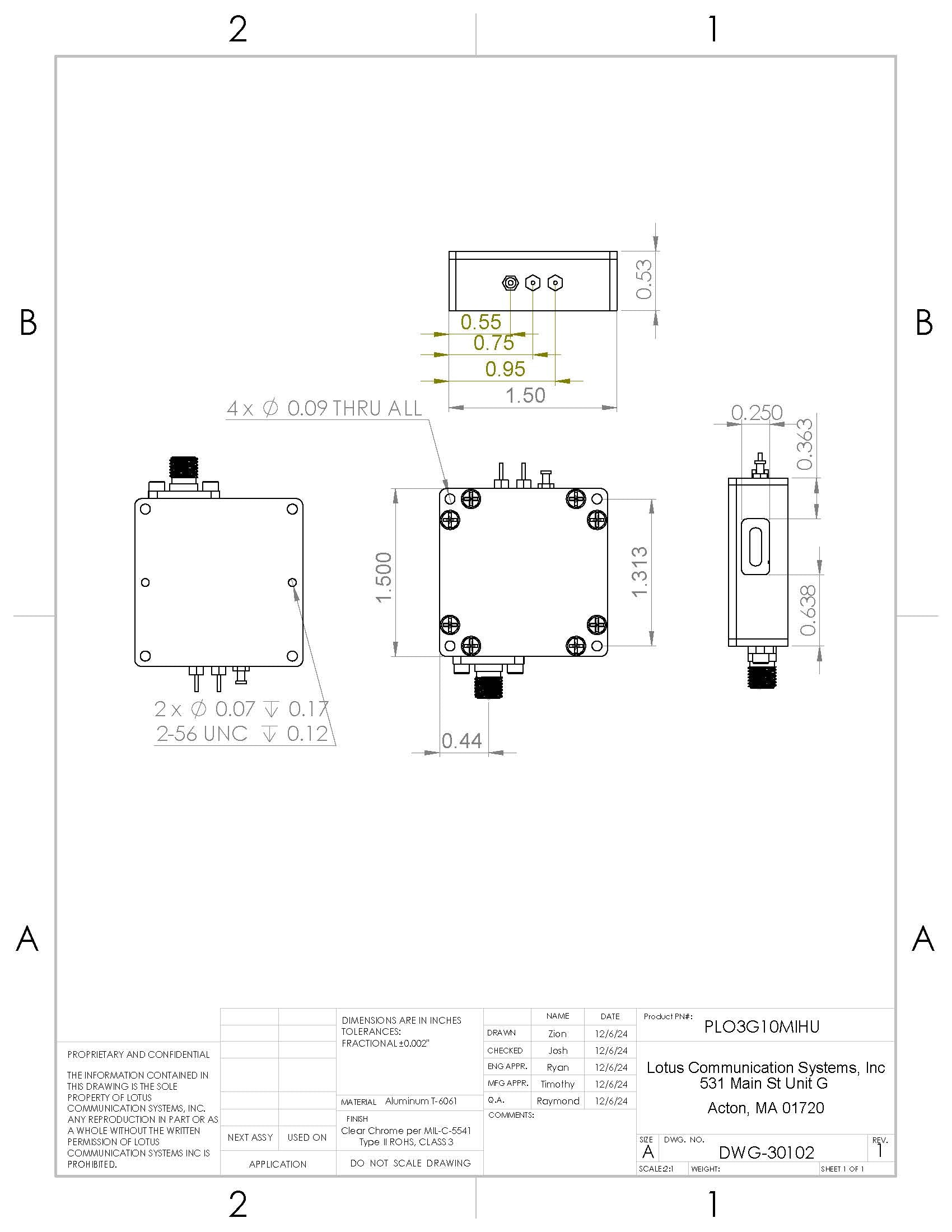 USB 1.5~3 GHz Phase Locked Oscillator 10 MHz Internal Ref. High RF Output