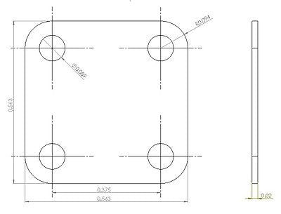 6UDD2W6H41SMAA2 Enclosure Kit for 0.020"/0.5mm PCB (9/16"x9/16") 2 SMA Active 0.48" Height