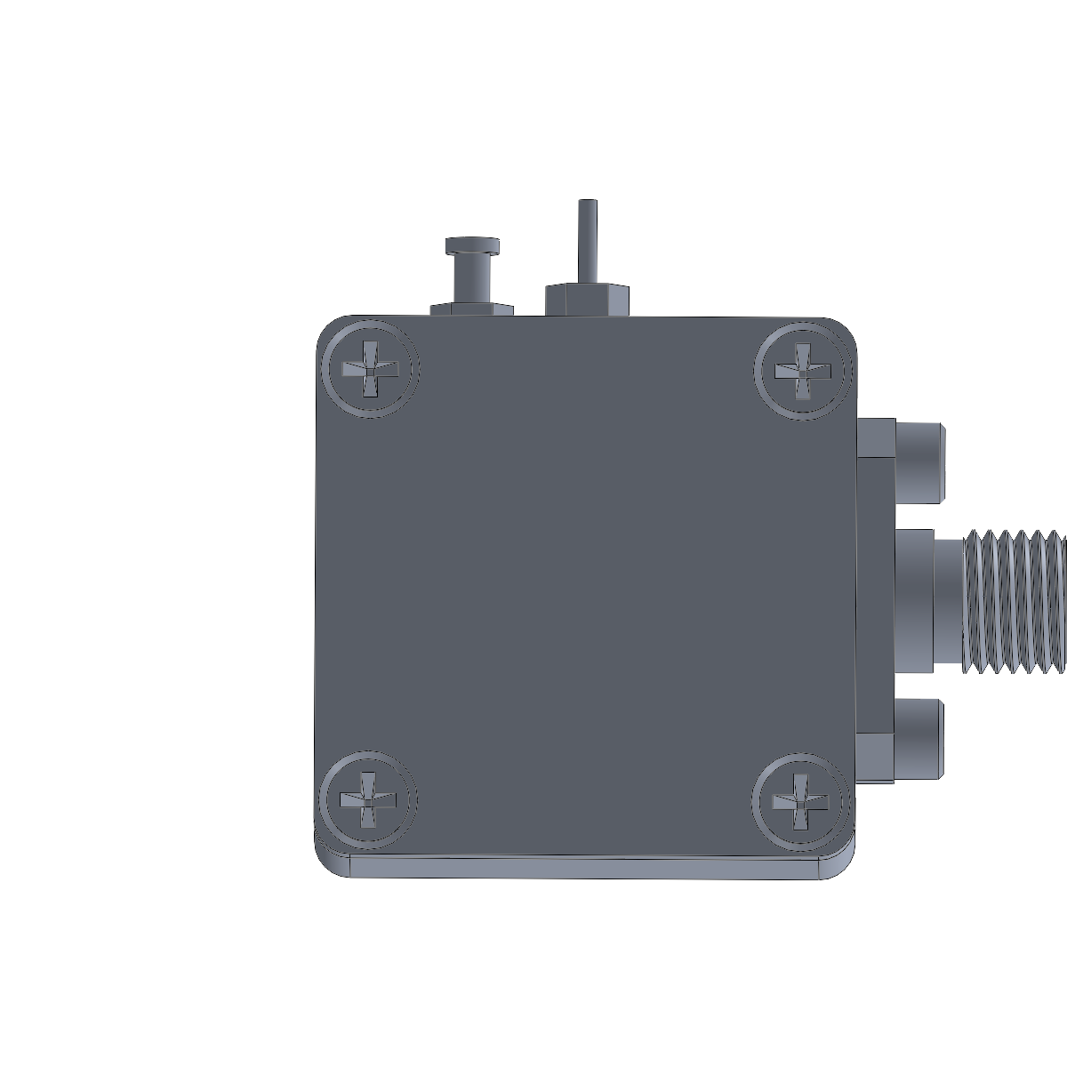 6UDD2W6H41SMAA1 Enclosure Kit for 0.020"/0.5mm PCB (9/16"x9/16") 1 SMA Active 0.48" Height