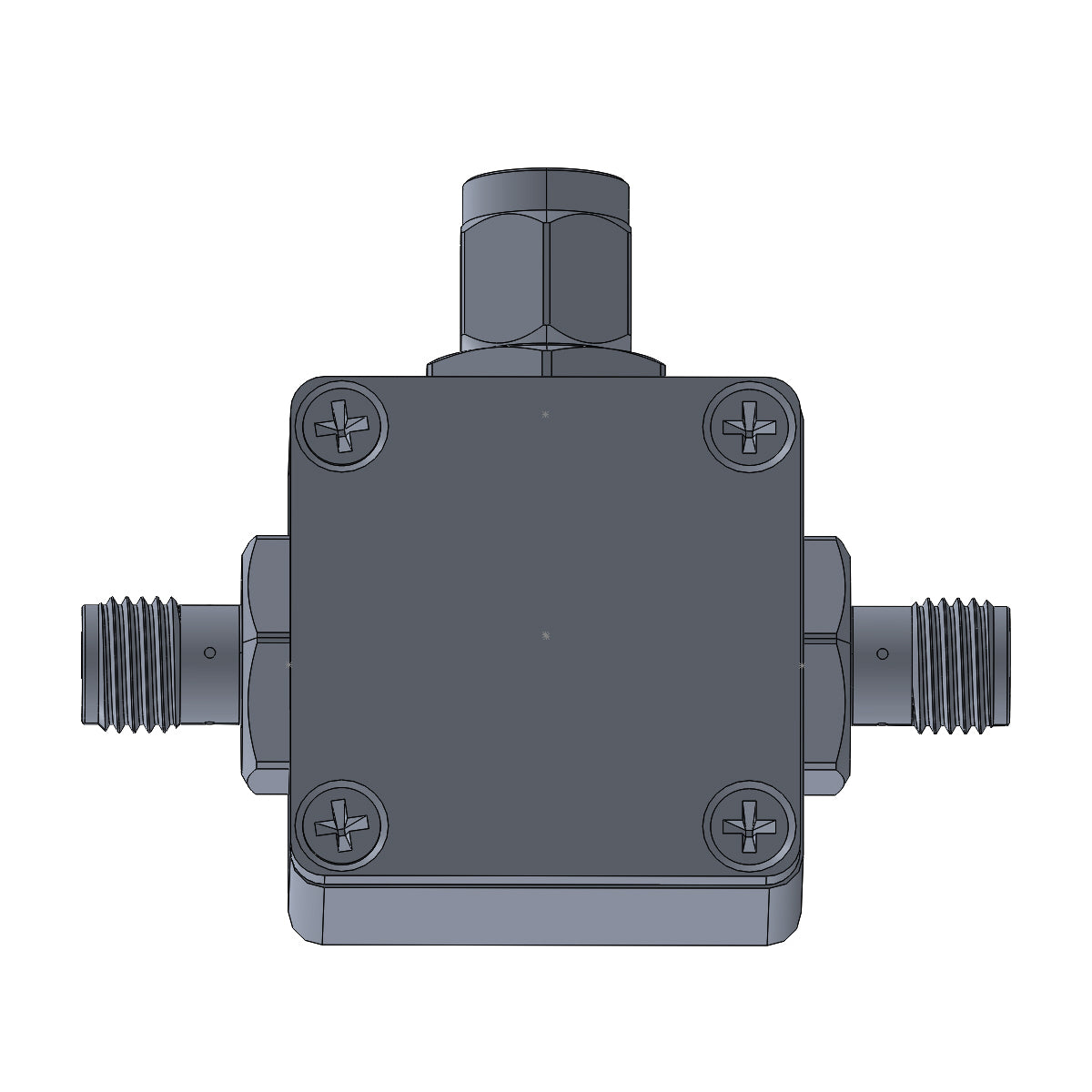 6UDD4W6H52SMAA3W Enclosure Kit for 0.040&quot;/1mm PCB (size 0.5625&quot;x0.5625&quot;) 3 SMA Active 0.6&quot; Height