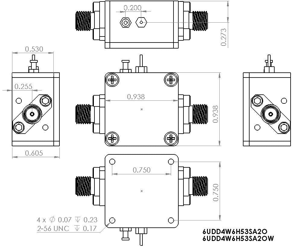 Low Noise Amplifier 3.0dB NF 2GHz to 20GHz 16dB Flat Gain 19.5dBm P1dB SMA