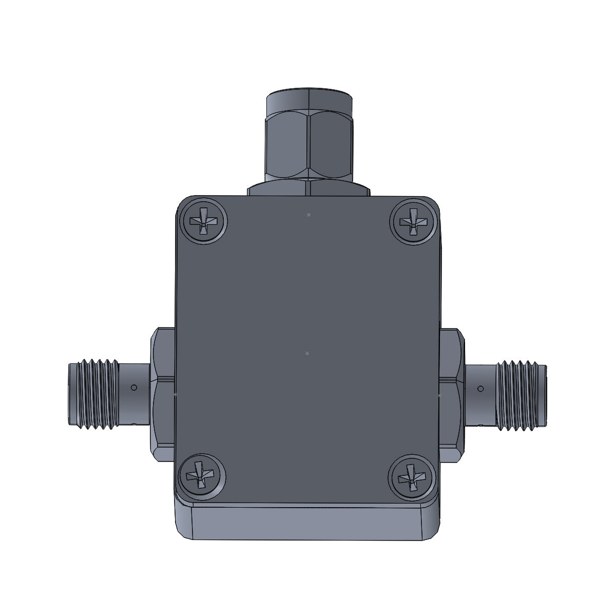 6UDE4W6H52SMAA3W Enclosure Kit for 0.040"/1mm PCB (size 9/16"x3/4") 3 SMA Active 0.6" Height