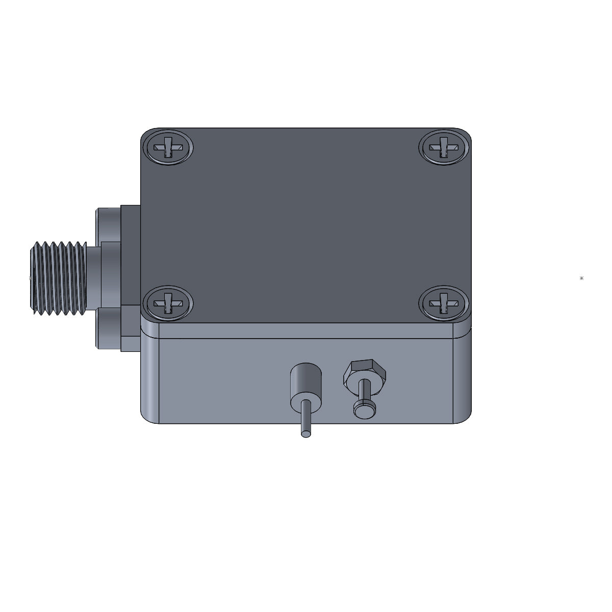 6UED2W6H41SMAA1 Enclosure Kit for 0.02&quot;/0.5mm PCB (size 3/4&quot;x9/16&quot;) 1 SMA Active 0.48&quot; Height