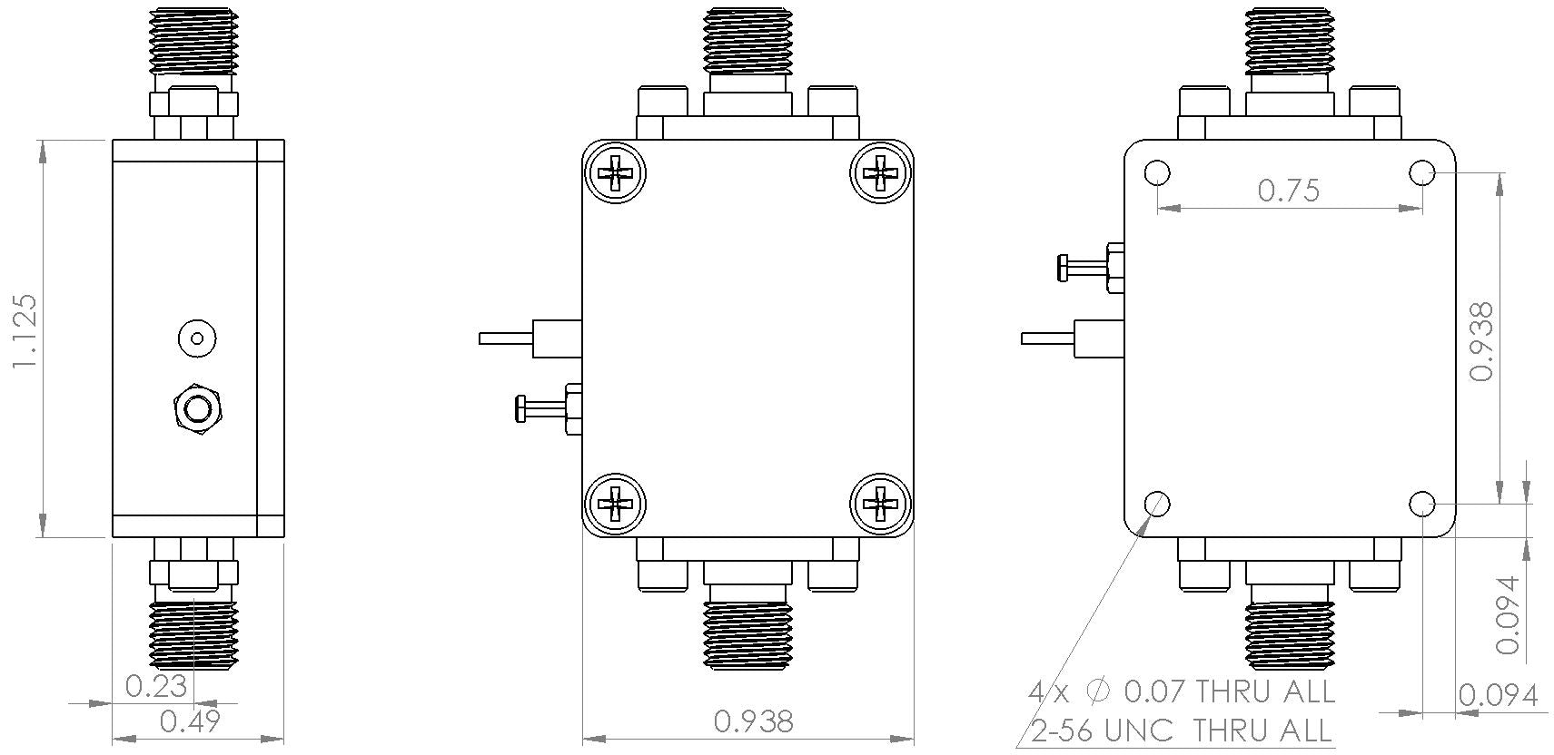 Low Noise Amplifier 0.9dB NF 50MHz to 500MHz 27dB Gain 22dBm P1dB SMA LNA50M500MH