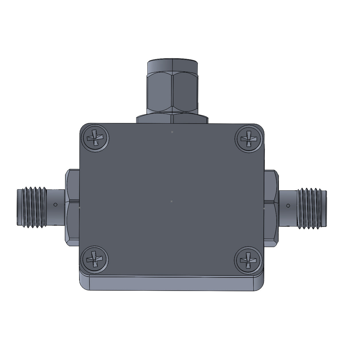 6UED4W6H52SMAA3W Enclosure Kit for 0.040"/1mm PCB (size 3/4"x9/16") 3 SMA Active 0.6" Height