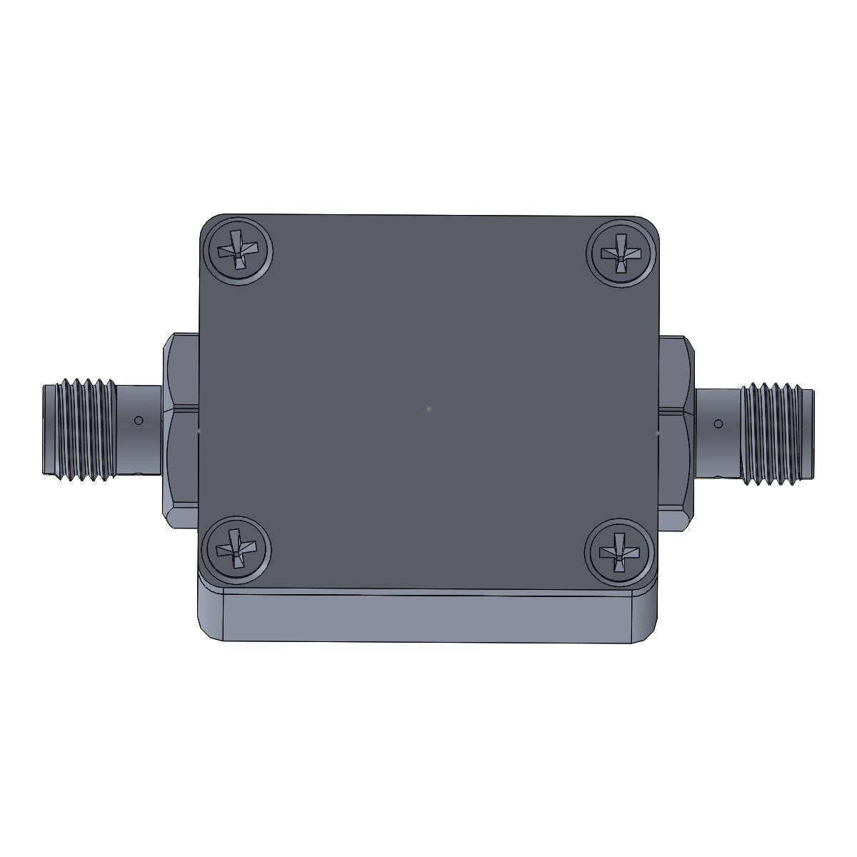 6UED4W6H52SMAP2W Enclosure Kit for 0.040&quot;/1mm PCB (size 3/4&quot;x9/16&quot;) 2 SMA 0.6&quot; Height