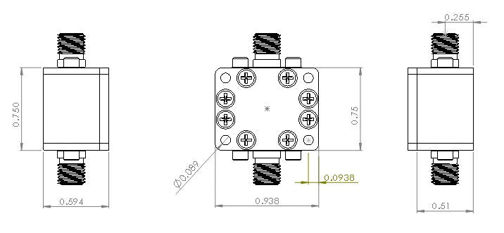 Attenuator (Precision Chip) 100mW 9dB Attenuation (0~10 GHz)