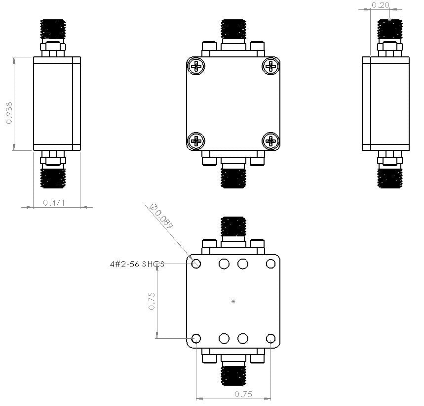 Broadband Low Noise Amplifier 0.8dB NF 50MHz to 4GHz 18dB Gain with Bias Tee