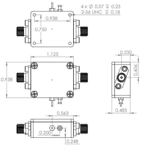 Low Noise Amplifier 0.4dB NF 0.7~6GHz 40dB Gain SMA High Gain Wide Voltage