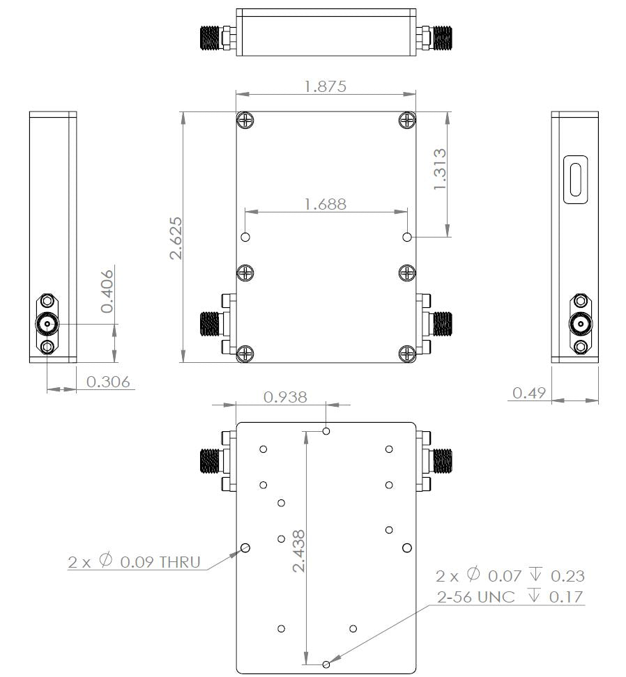 Variable Gain Amplifier 10M~8GHz -40dB~+32dB