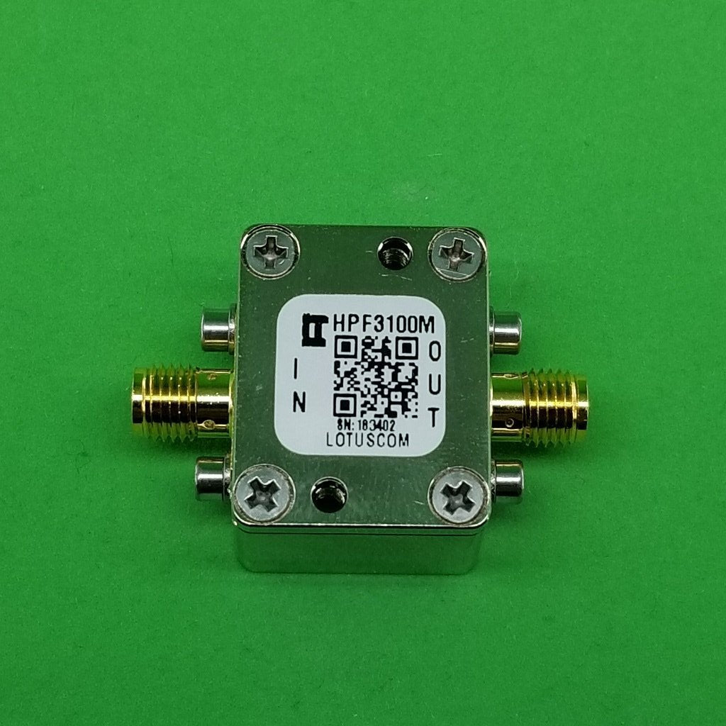 High Pass Filter (LTCC Construction) HPF3100M Pass Band 3.4G - 9.9GHz