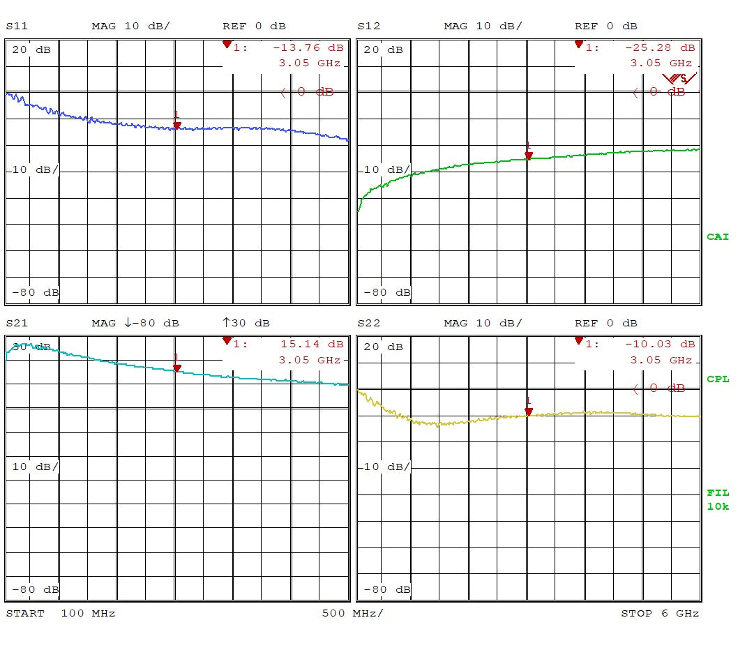 Low Noise Amplifier 0.3dB NF 100M~6GHz 20dB Gain 22dBm P1dB SMA Wide Voltage