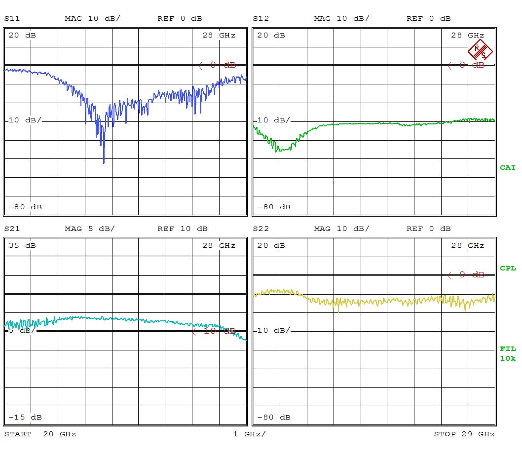 Low Noise Amplifier 2.5dB NF 21 - 29 GHz 13dB Gain 9dBm P1dB 2.92mm