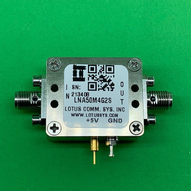 Low Noise Amplifier 0.8dB NF 50M~4GHz 36dB Gain 22dBm P1dB SMA - 2 Stage High Gain