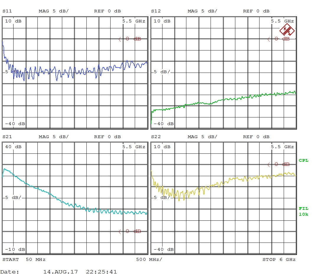 Low Noise Amplifier 0.65dB NF 50MHz to 6GHz 16.5dB Gain 22dBm P1dB SMA