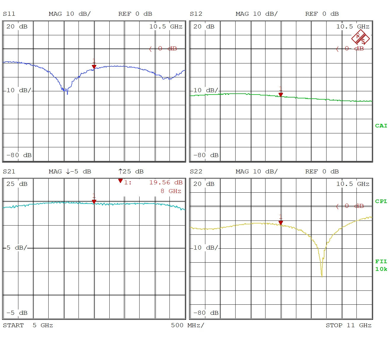 Low Noise Amplifier 1.8dB NF 5GHz to 11GHz 20dB Gain 16dBm P1dB SMA