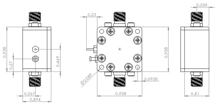 Low Noise Amplifier 1.5dB NF 6GHz to 18GHz 22dB Gain 11dBm P1dB SMA