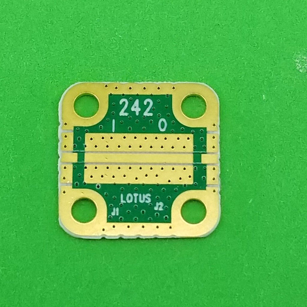 Develop PCB RO4350 Grounded Coplanar Waveguide (9/16&quot;x9/16&quot;x0.02&quot;) 32Mil Trace