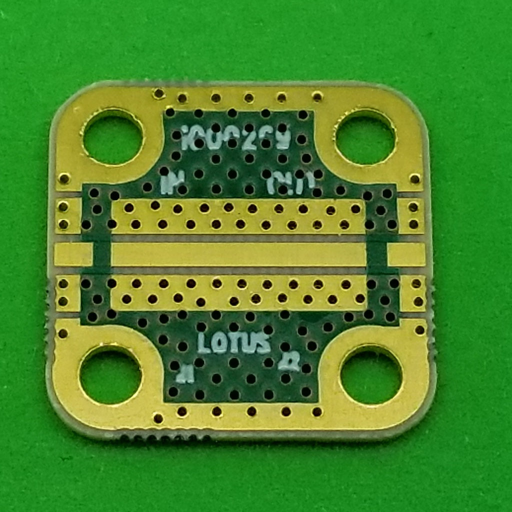 Develop PCB Grounded Coplanar Waveguide (0.5625&quot;x0.5625&quot;x0.02&quot;) 38Mil Trace