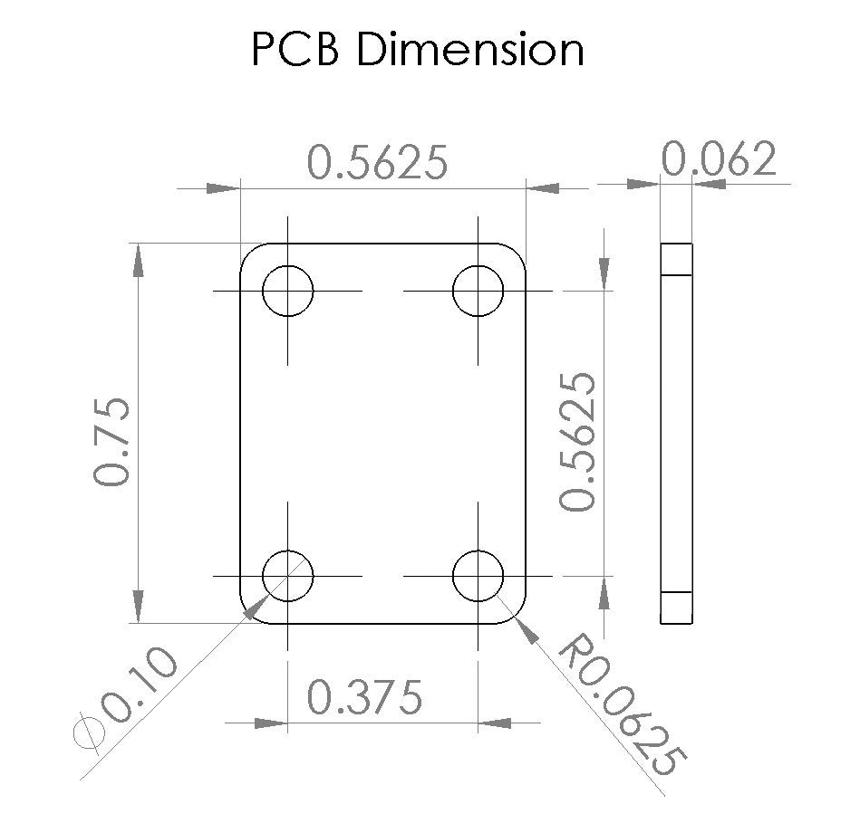 6UED6W6S1A2 Enclosure Kit for 0.062"/1.6mm PCB (size 0.75"x0.5625") 2 SMA ACTIVE 0.58" Height