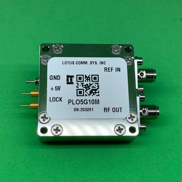 5 GHz Phase Locked Oscillator 10 MHz External Ref. Phase Noise -90 dBc/Hz, SMA